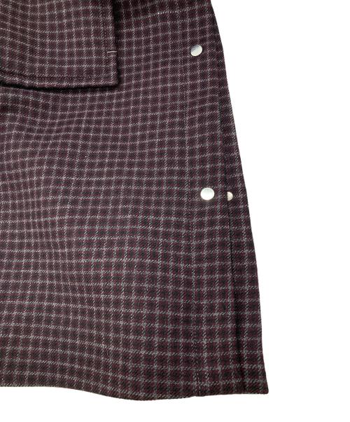 UNUSED（アンユーズド）UNUSED (アンユーズド) ガンクラブチェックコート パープル サイズ:Lの古着・服飾アイテム