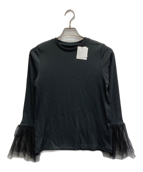 SALON adam et rope'（サロンアダムエロペ）SALON adam et rope' (サロンアダムエロペ) カフチュールフレアロングTシャツ ブラック サイズ:FREE 未使用品の古着・服飾アイテム