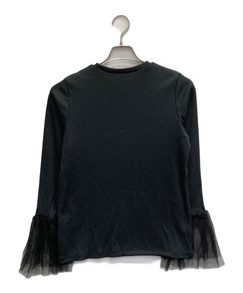 SALON adam et rope'（サロンアダムエロペ）SALON adam et rope' (サロンアダムエロペ) カフチュールフレアロングTシャツ ブラック サイズ:FREE 未使用品の古着・服飾アイテム