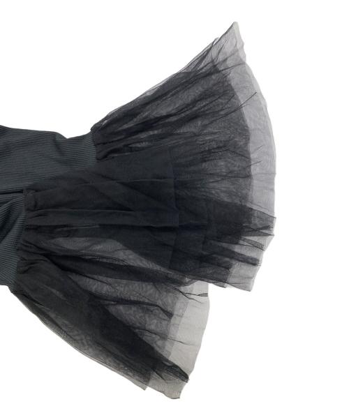 SALON adam et rope'（サロンアダムエロペ）SALON adam et rope' (サロンアダムエロペ) カフチュールフレアロングTシャツ ブラック サイズ:FREE 未使用品の古着・服飾アイテム