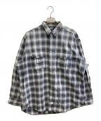 POLO RALPH LAURENポロ・ラルフローレン）の古着「シャドウチェックシャツ【USA製】」｜ブルー