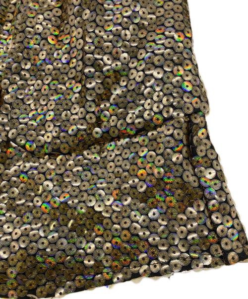 COMME des GARCONS（コムデギャルソン）COMME des GARCONS (コムデギャルソン) 90’Sスパンコール シースルー ノーボタンジャケット ブラウン サイズ:Sの古着・服飾アイテム