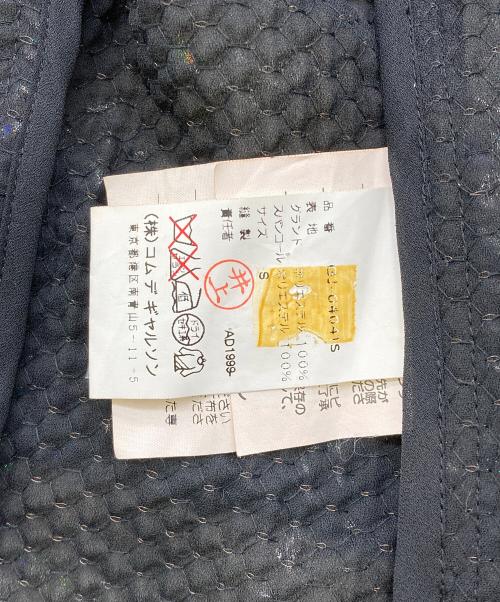 COMME des GARCONS（コムデギャルソン）COMME des GARCONS (コムデギャルソン) 90’Sスパンコール シースルー ノーボタンジャケット ブラウン サイズ:Sの古着・服飾アイテム