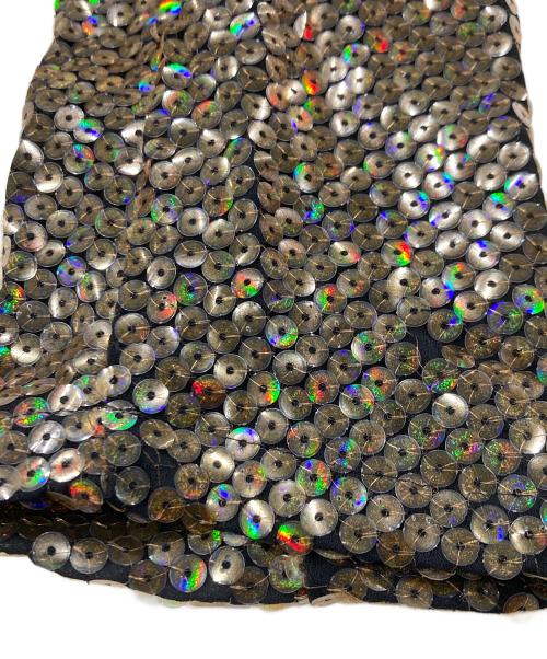 COMME des GARCONS（コムデギャルソン）COMME des GARCONS (コムデギャルソン) 90’Sスパンコール シースルー ノーボタンジャケット ブラウン サイズ:Sの古着・服飾アイテム