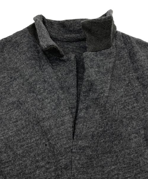 YOHJI YAMAMOTO（ヨウジヤマモト）YOHJI YAMAMOTO (ヨウジヤマモト) ウール シルク 素材切替ワンピース グレー サイズ:Sの古着・服飾アイテム
