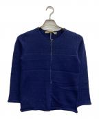 COMME des GARCONSコムデギャルソン）の古着「90’Sクロスデザイン ウールナイロンニット【AD1997】」｜ネイビー