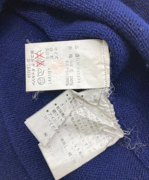 COMME des GARCONS（コムデギャルソン）COMME des GARCONS (コムデギャルソン) 90’Sクロスデザイン ウールナイロンニット【AD1997】 ネイビー サイズ:表記無しの古着・服飾アイテム