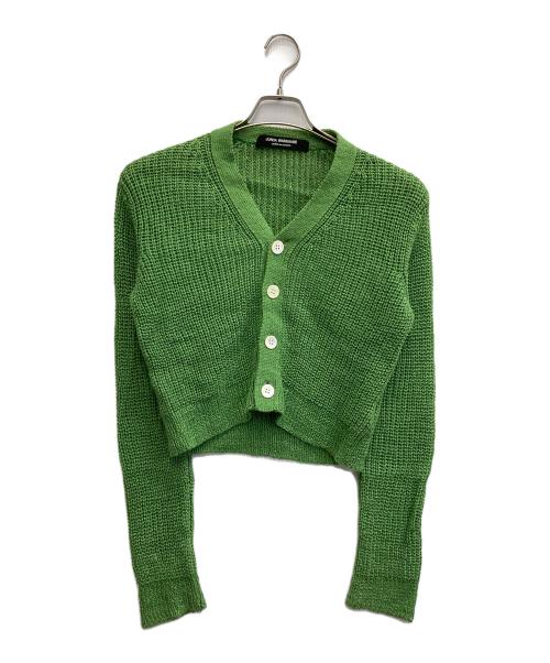 JUNYA WATANABE COMME des GARCONS（ジュンヤワタナベ コムデギャルソン）JUNYA WATANABE COMME des GARCONS ((ジュンヤワタナベ コムデギャルソン) ショート丈 リネンカーディガン【 AD1996】 グリーン サイズ:表記無しの古着・服飾アイテム
