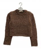 COMME des GARCONSコムデギャルソン）の古着「ポリナイロン ラメ ケーブルニット【 AD1999】」｜ブラウン