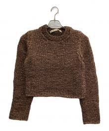 COMME des GARCONS（コムデギャルソン）の古着「ポリナイロン ラメ ケーブルニット【 AD1999】」｜ブラウン