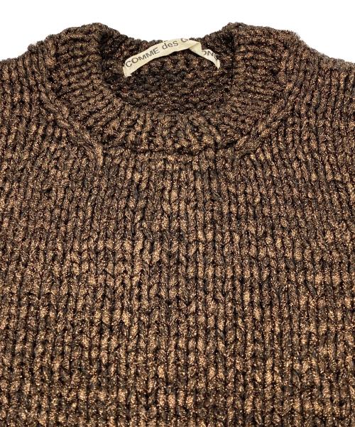COMME des GARCONS（コムデギャルソン）COMME des GARCONS (コムデギャルソン) ポリナイロン ラメ ケーブルニット【 AD1999】 ブラウン サイズ:表記無しの古着・服飾アイテム