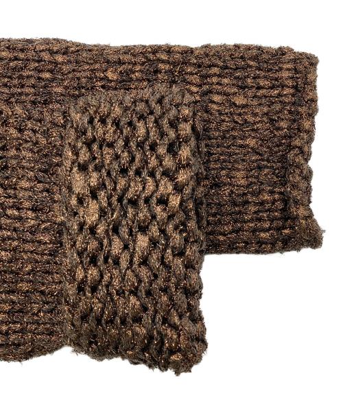 COMME des GARCONS（コムデギャルソン）COMME des GARCONS (コムデギャルソン) ポリナイロン ラメ ケーブルニット【 AD1999】 ブラウン サイズ:表記無しの古着・服飾アイテム