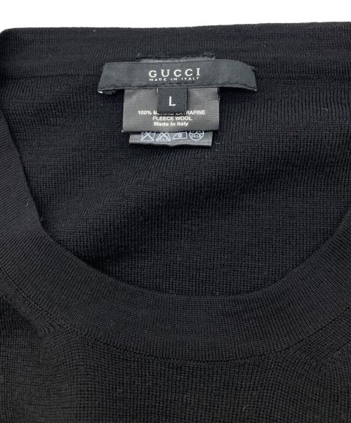 GUCCI（グッチ）GUCCI (グッチ) エポレット付きウールニット ブラック サイズ:Lの古着・服飾アイテム