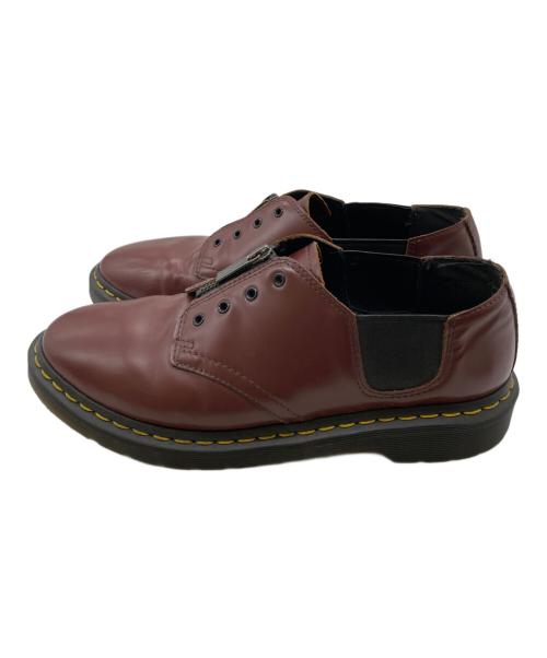 Dr.Martens（ドクターマーチン）Dr.Martens (ドクターマーチン) フロントジップ サイドゴア シューズ ボルドー サイズ:UK7の古着・服飾アイテム