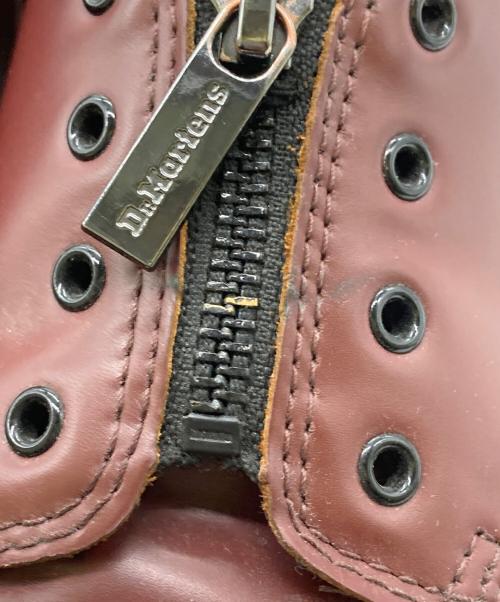 Dr.Martens（ドクターマーチン）Dr.Martens (ドクターマーチン) フロントジップ サイドゴア シューズ ボルドー サイズ:UK7の古着・服飾アイテム