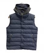 HERNOヘルノ）の古着「RESORT　フードダウンベスト」｜ネイビー