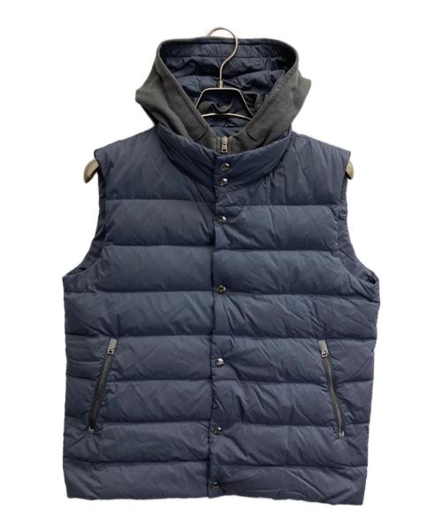 HERNO（ヘルノ）HERNO (ヘルノ) RESORT　フードダウンベスト ネイビー サイズ:50の古着・服飾アイテム