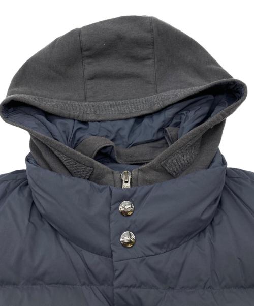 HERNO（ヘルノ）HERNO (ヘルノ) RESORT　フードダウンベスト ネイビー サイズ:50の古着・服飾アイテム