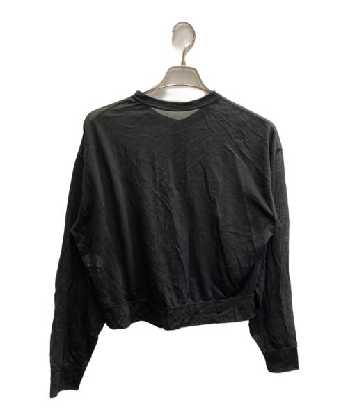 Gymphlex（ジムフレックス）Gymphlex (ジムフレックス) シアークルーネックカーディガン ブラック サイズ:12の古着・服飾アイテム