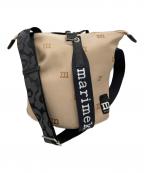marimekkoマリメッコ）の古着「CARRY ALL M LOGO SHOULDER BAG」｜ベージュ