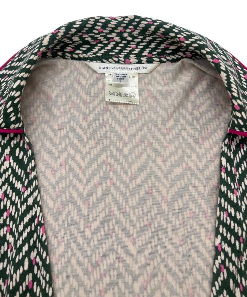 DIANE VON FURSTENBERG（ダイアンフォンファステンバーグ）DIANE VON FURSTENBERG (ダイアンフォンファステンバーグ) シルクワンピース グリーン サイズ:4の古着・服飾アイテム