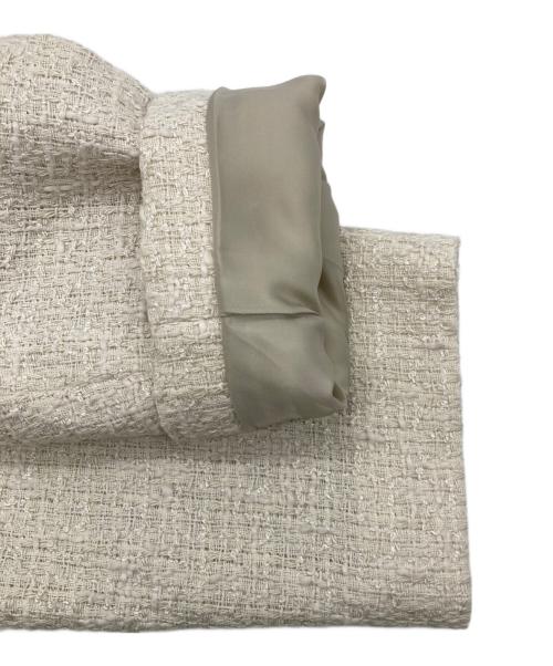 green label relaxing（グリーンレーベルリラクシング）green label relaxing (グリーンレーベルリラクシング) ノーカラーツイードジャケット アイボリー サイズ:36 未使用品の古着・服飾アイテム