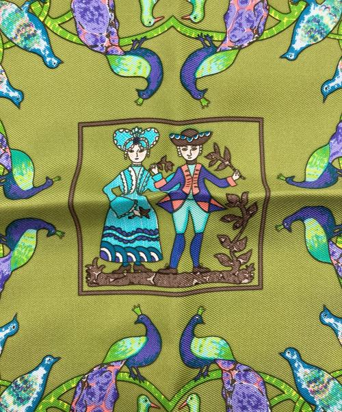 HERMES（エルメス）HERMES (エルメス) プチカレ/EARLY AMERICA 古き良きアメリカ グリーンの古着・服飾アイテム