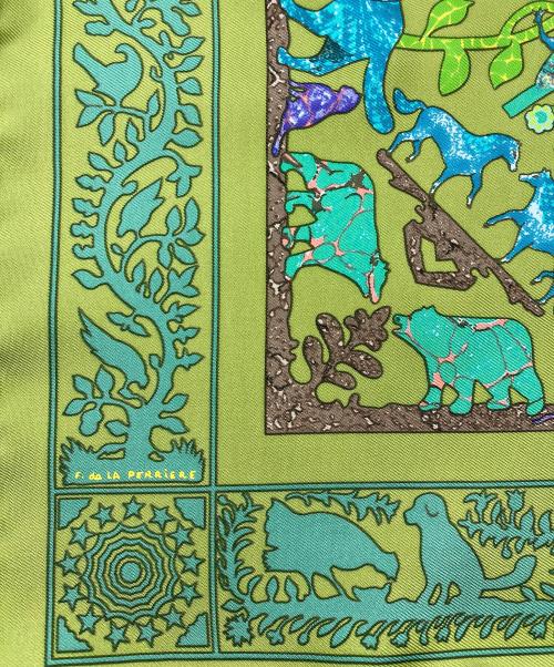 HERMES（エルメス）HERMES (エルメス) プチカレ/EARLY AMERICA 古き良きアメリカ グリーンの古着・服飾アイテム