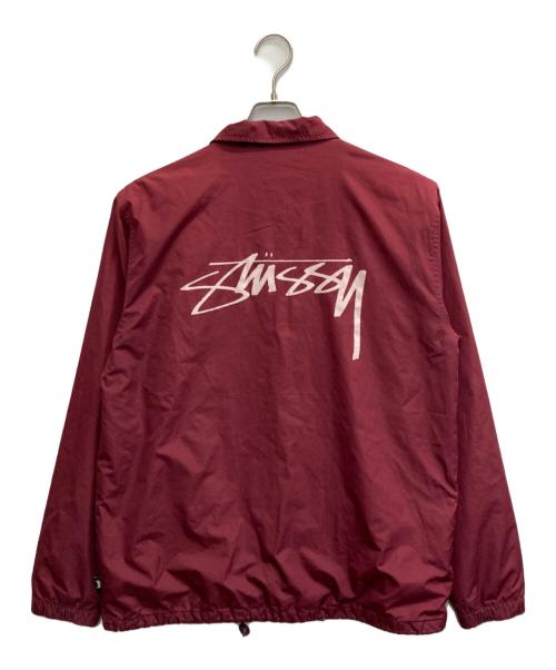 stussy（ステューシー）stussy (ステューシー) コーチジャケット レッド サイズ:Mの古着・服飾アイテム