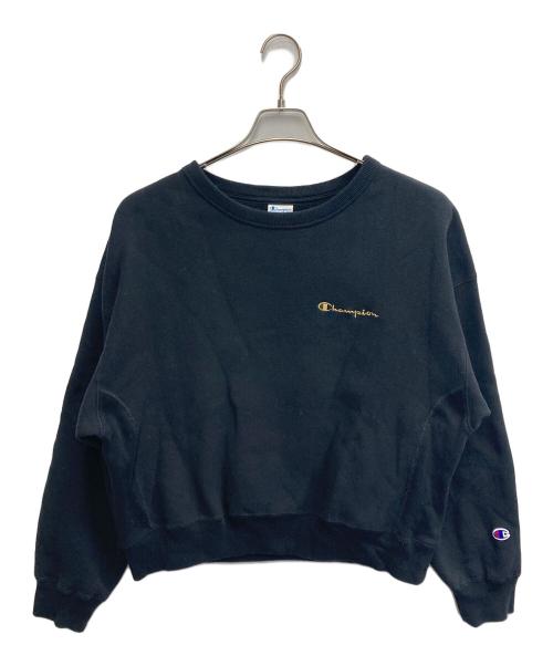 Champion REVERSE WEAVE（チャンピオン リバース ウィーブ）Champion REVERSE WEAVE (チャンピオン リバース ウィーブ) 2ndパテントモデル クルーネックスウェットシャツ ブラック サイズ:Lの古着・服飾アイテム