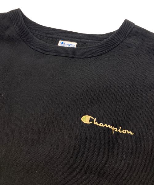 Champion REVERSE WEAVE（チャンピオン リバース ウィーブ）Champion REVERSE WEAVE (チャンピオン リバース ウィーブ) 2ndパテントモデル クルーネックスウェットシャツ ブラック サイズ:Lの古着・服飾アイテム
