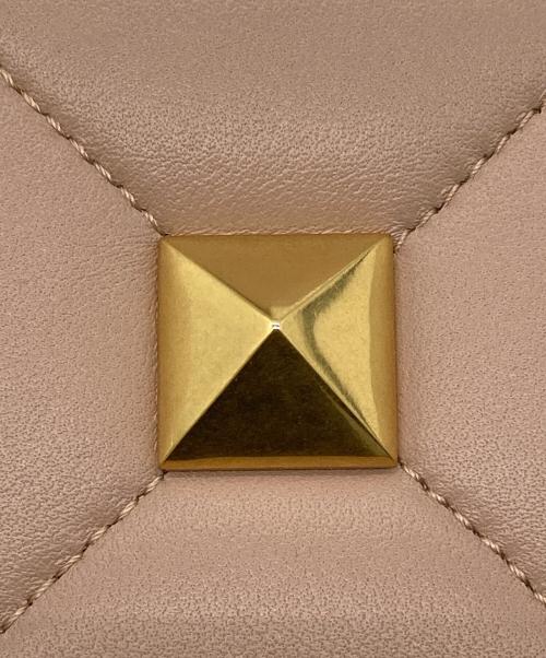 VALENTINO（ヴァレンティノ）VALENTINO (ヴァレンティノ) ワンスタッズレザーコインケース ベージュの古着・服飾アイテム