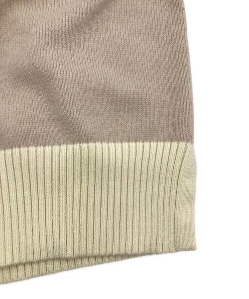 UNITED ARROWS TOKYO（ユナイテッドアローズトウキョウ）UNITED ARROWS TOKYO (ユナイテッドアローズトウキョウ) バイカラー ハイネック ニットプルオーバー ベージュ サイズ:FREEの古着・服飾アイテム