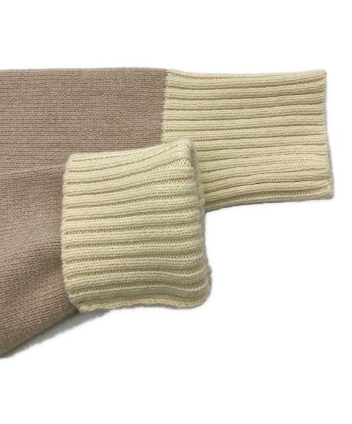 UNITED ARROWS TOKYO（ユナイテッドアローズトウキョウ）UNITED ARROWS TOKYO (ユナイテッドアローズトウキョウ) バイカラー ハイネック ニットプルオーバー ベージュ サイズ:FREEの古着・服飾アイテム