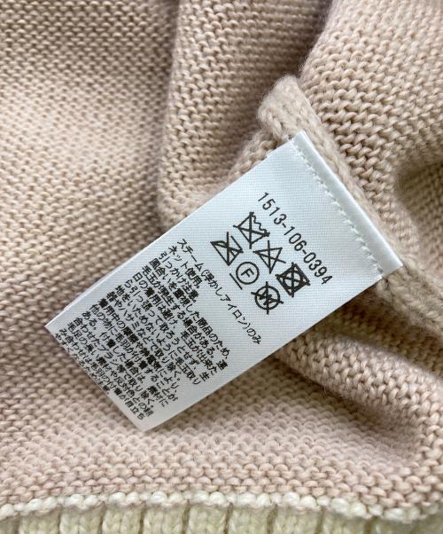 UNITED ARROWS TOKYO（ユナイテッドアローズトウキョウ）UNITED ARROWS TOKYO (ユナイテッドアローズトウキョウ) バイカラー ハイネック ニットプルオーバー ベージュ サイズ:FREEの古着・服飾アイテム