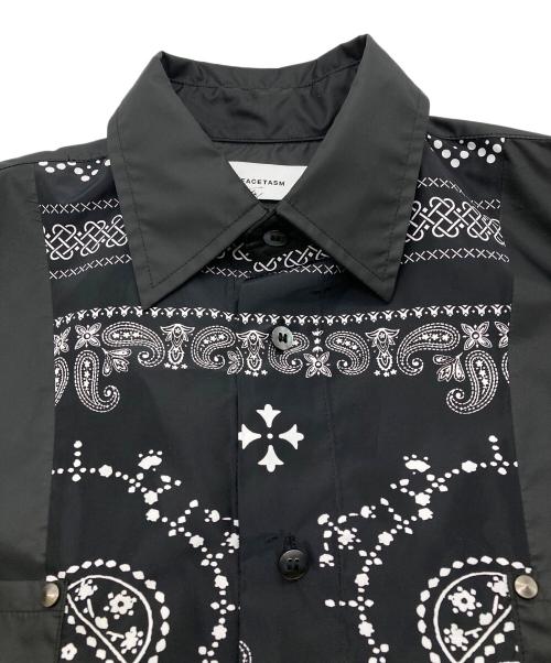 FACETASM（ファセッタズム）FACETASM (ファセッタズム) ZIP SHIRT ブラック サイズ:Lの古着・服飾アイテム