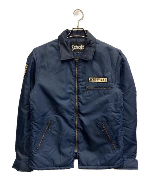 Schott（ショット）Schott (ショット) ナイロントラッカージャケット ネイビー サイズ:Ｍの古着・服飾アイテム