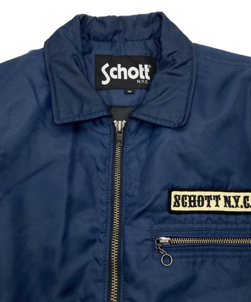 Schott（ショット）Schott (ショット) ナイロントラッカージャケット ネイビー サイズ:Ｍの古着・服飾アイテム