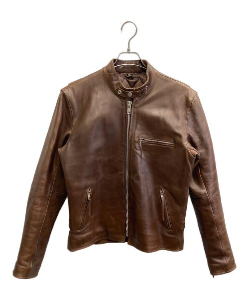 Freeclom（フリークロム）Freeclom (フリークロム) カウレザージャケット ブラウン サイズ:40の古着・服飾アイテム