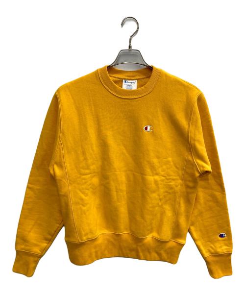 Champion REVERSE WEAVE（チャンピオン リバース ウィーブ）Champion REVERSE WEAVE (チャンピオン リバース ウィーブ) 裏起毛スウェット イエロー サイズ:Sの古着・服飾アイテム