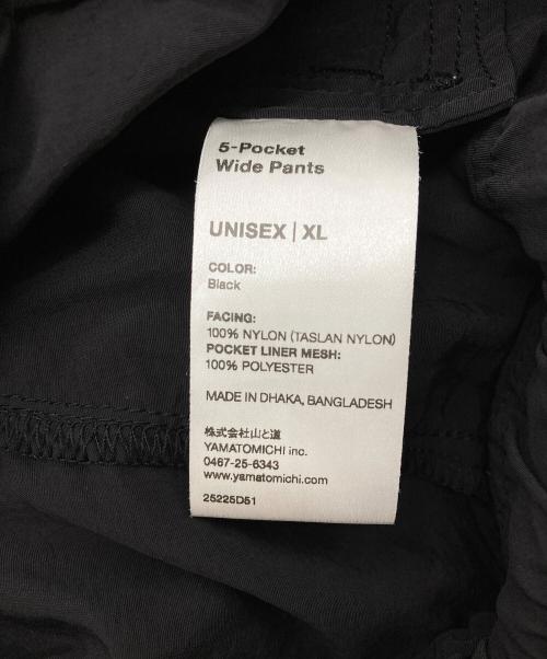 山と道（ヤマトミチ）山と道 (ヤマトミチ) 5-pocket wide pants ブラック サイズ:XLの古着・服飾アイテム