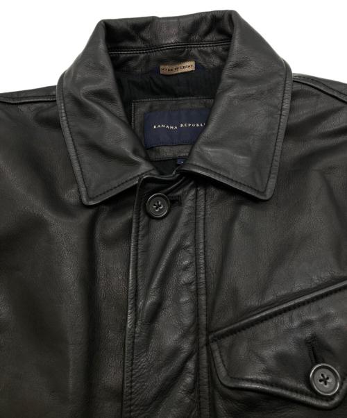 BANANA REPUBLIC（バナナリパブリック）BANANA REPUBLIC (バナナリパブリック) ０６/レザージャケット ブラック サイズ:Sの古着・服飾アイテム