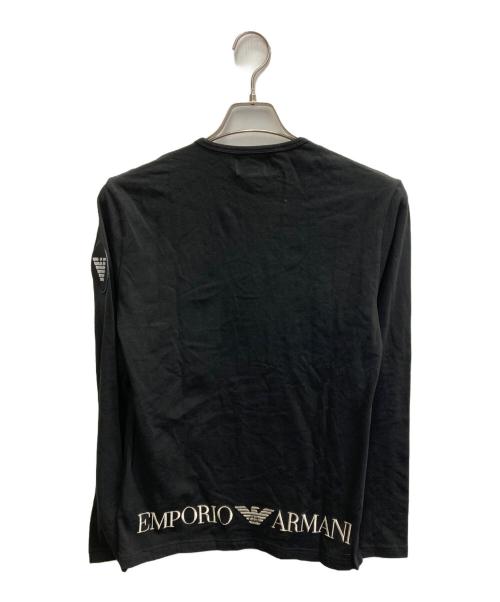 EMPORIO ARMANI（エンポリオ アルマーニ）EMPORIO ARMANI (エンポリオ アルマーニ) 裾ロゴカットソー/タグ付き ブラック サイズ:Mの古着・服飾アイテム