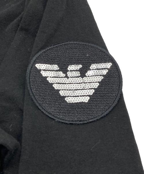 EMPORIO ARMANI（エンポリオ アルマーニ）EMPORIO ARMANI (エンポリオ アルマーニ) 裾ロゴカットソー/タグ付き ブラック サイズ:Mの古着・服飾アイテム