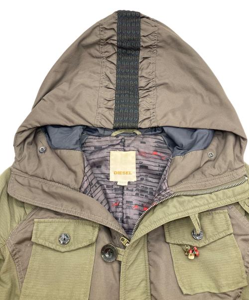 DIESEL（ディーゼル）DIESEL (ディーゼル) フーデッドコート グリーン サイズ:ｘｓの古着・服飾アイテム