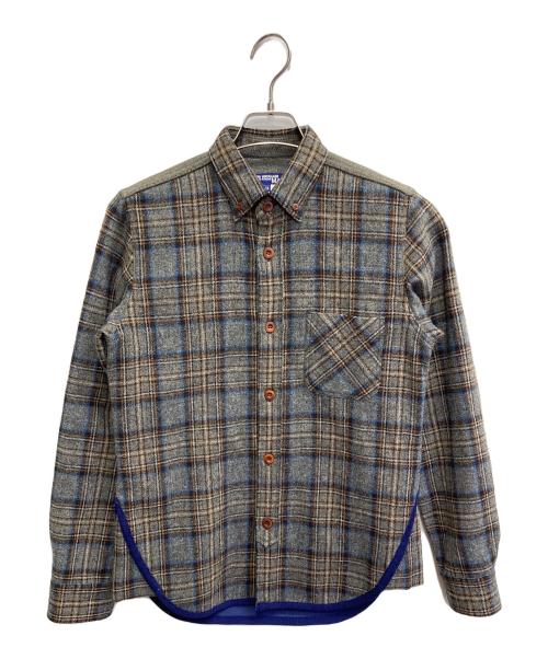 JUNYA WATANABE MAN（ジュンヤワタナベマン）JUNYA WATANABE MAN (ジュンヤワタナベマン) 切替シャツ グレー×ネイビー サイズ:ｘｓの古着・服飾アイテム