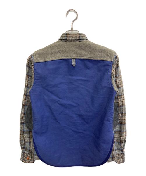 JUNYA WATANABE MAN（ジュンヤワタナベマン）JUNYA WATANABE MAN (ジュンヤワタナベマン) 切替シャツ グレー×ネイビー サイズ:ｘｓの古着・服飾アイテム