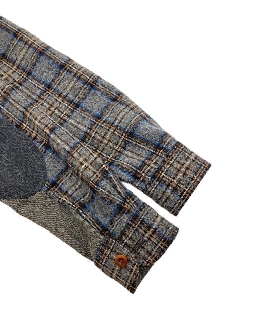 JUNYA WATANABE MAN（ジュンヤワタナベマン）JUNYA WATANABE MAN (ジュンヤワタナベマン) 切替シャツ グレー×ネイビー サイズ:ｘｓの古着・服飾アイテム