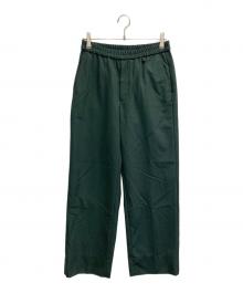 EGRETIQUE（イグレティーク）の古着「Wide Easy Slacks "Poplin"」｜グリーン