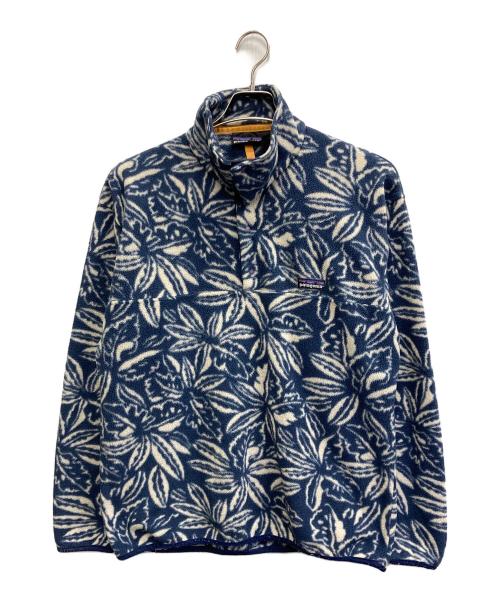 Patagonia（パタゴニア）Patagonia (パタゴニア) 90’S総柄スナップT ネイビー×ホワイト サイズ:Mの古着・服飾アイテム